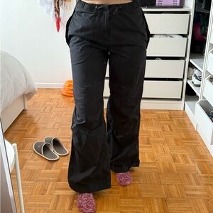 Black Cargo Pants Straight-Leg NEVER WORN